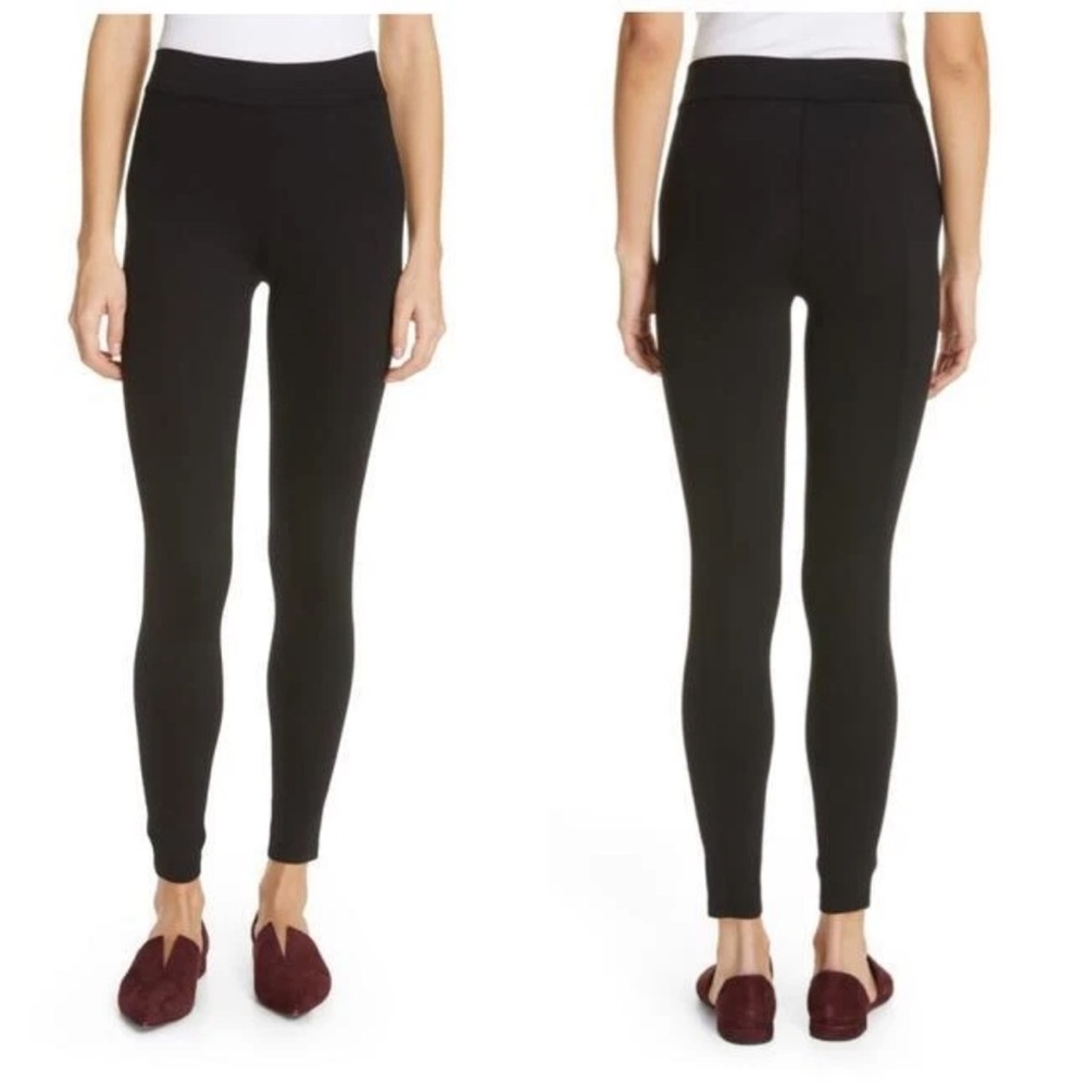 VINCE SCRUNCH ANKLE WOMEN LEGGING PANTS BLACK SIZE  M
